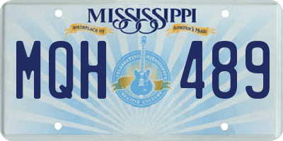 MS license plate MQH489