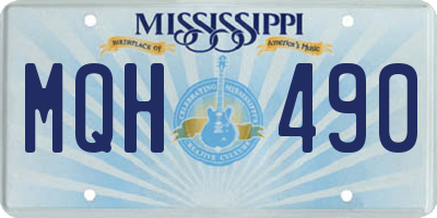 MS license plate MQH490