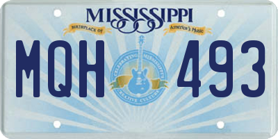 MS license plate MQH493