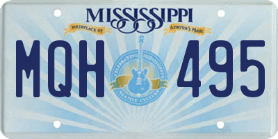 MS license plate MQH495