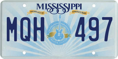 MS license plate MQH497