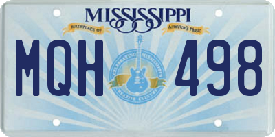MS license plate MQH498
