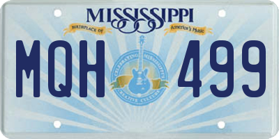 MS license plate MQH499