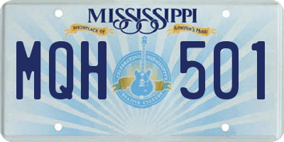 MS license plate MQH501