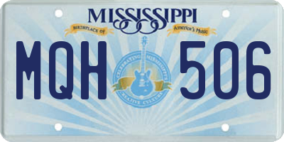 MS license plate MQH506