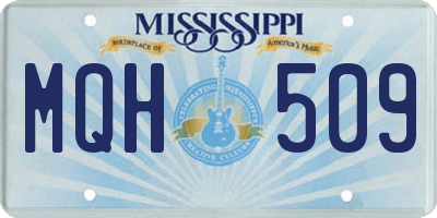 MS license plate MQH509