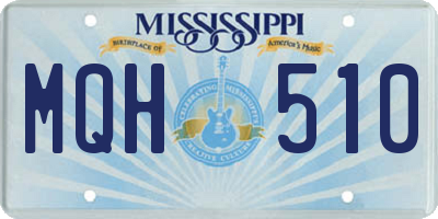 MS license plate MQH510