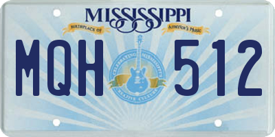 MS license plate MQH512