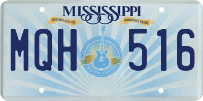 MS license plate MQH516