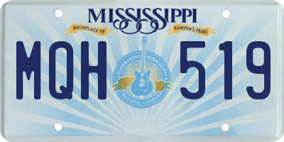 MS license plate MQH519