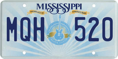 MS license plate MQH520
