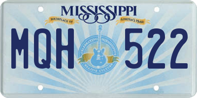 MS license plate MQH522