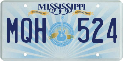 MS license plate MQH524