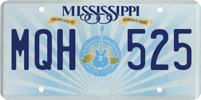 MS license plate MQH525
