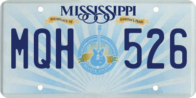 MS license plate MQH526
