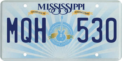 MS license plate MQH530