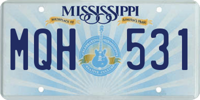 MS license plate MQH531