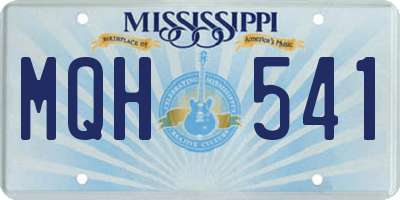 MS license plate MQH541