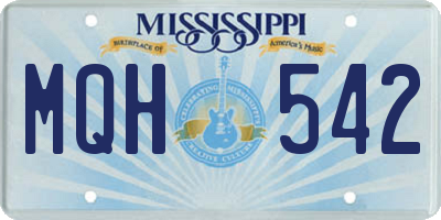 MS license plate MQH542