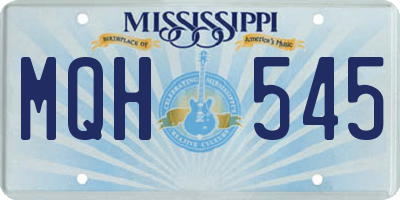 MS license plate MQH545