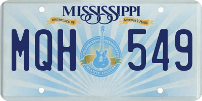 MS license plate MQH549