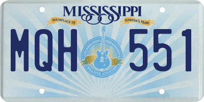 MS license plate MQH551