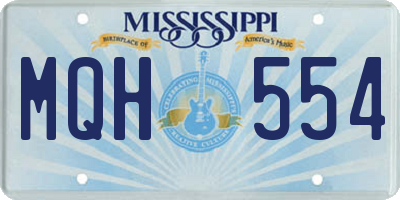 MS license plate MQH554