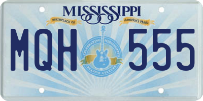 MS license plate MQH555