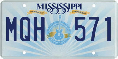 MS license plate MQH571