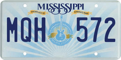 MS license plate MQH572