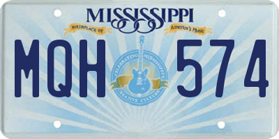 MS license plate MQH574