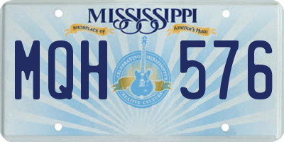 MS license plate MQH576