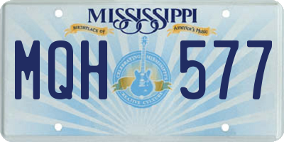 MS license plate MQH577