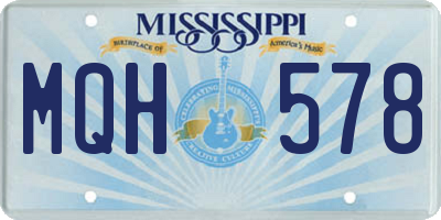 MS license plate MQH578
