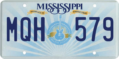 MS license plate MQH579