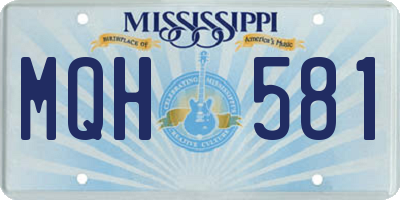 MS license plate MQH581