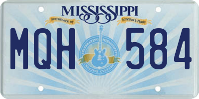 MS license plate MQH584