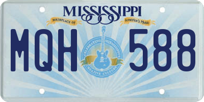 MS license plate MQH588
