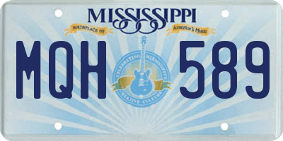 MS license plate MQH589