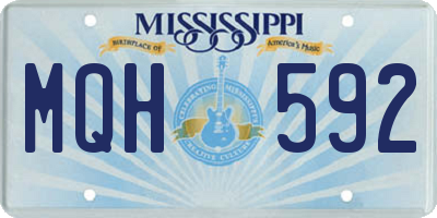 MS license plate MQH592
