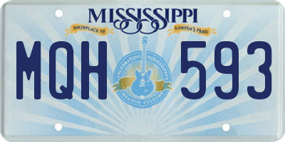 MS license plate MQH593
