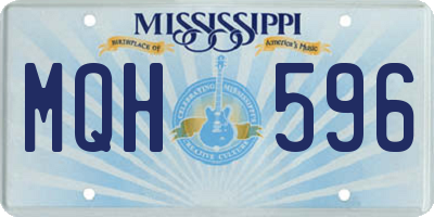 MS license plate MQH596