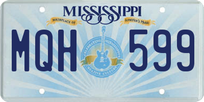 MS license plate MQH599