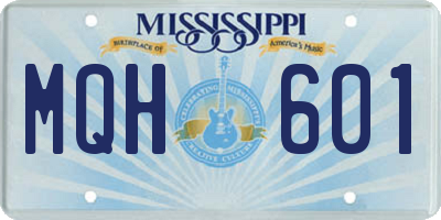 MS license plate MQH601