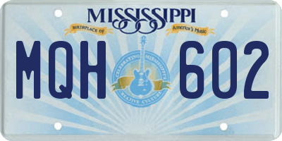 MS license plate MQH602
