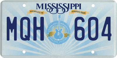 MS license plate MQH604