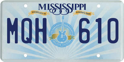 MS license plate MQH610