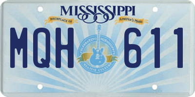 MS license plate MQH611