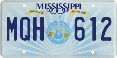 MS license plate MQH612