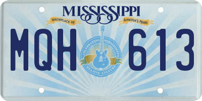 MS license plate MQH613